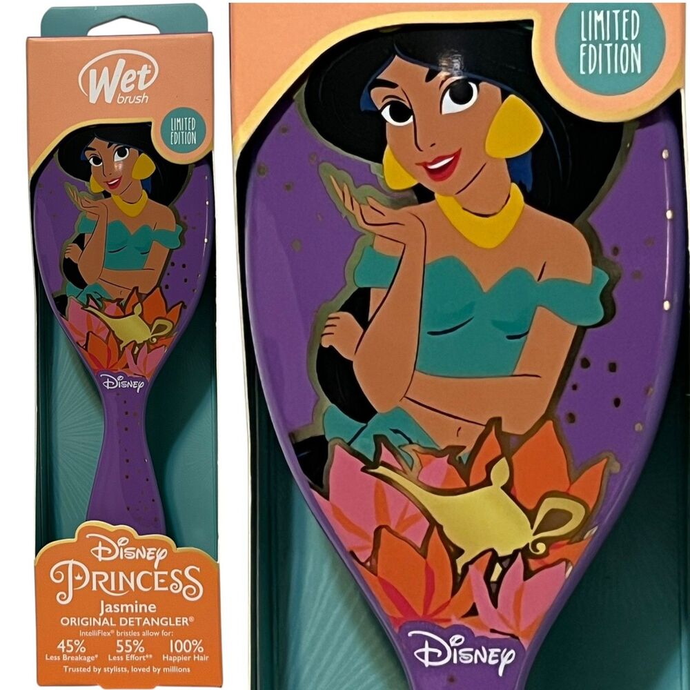 Disney Wet Brush Pro Princess Jasmine Ltd Edit Pro Detangler Hairbrush Aladdin